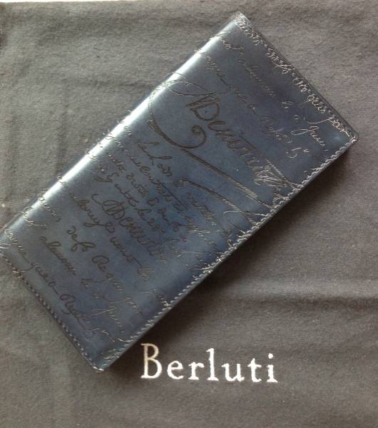 新色 ベルルッティ 長財布 BERLUTI カリグラフィ 青パティーヌ券 新色 ベルルッティ 長財布 BERLUTI カリグラフィ 青パティーヌ券