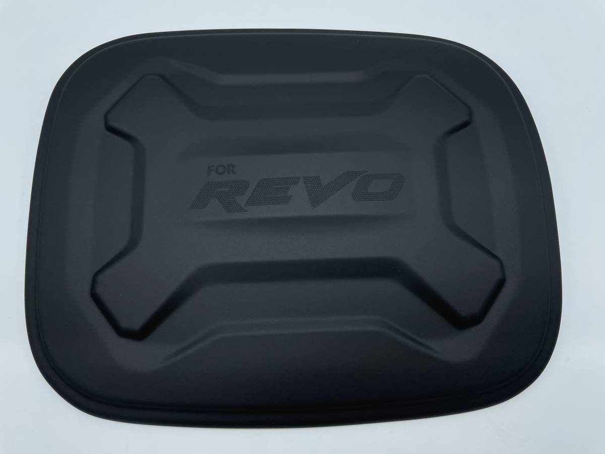 【送料無料】TOYOTA HILUX マイナーチェンジ REVO マットブラック 給油口カバー ガーニッシュ GUN125 フューエルタンク ハイラックス