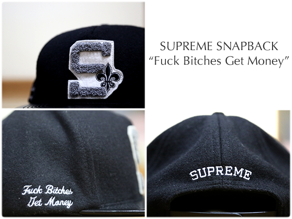 SUPREME SNAPBACK CAP Fuck Bitches Get Money 帽子(帽子)｜売買された 
