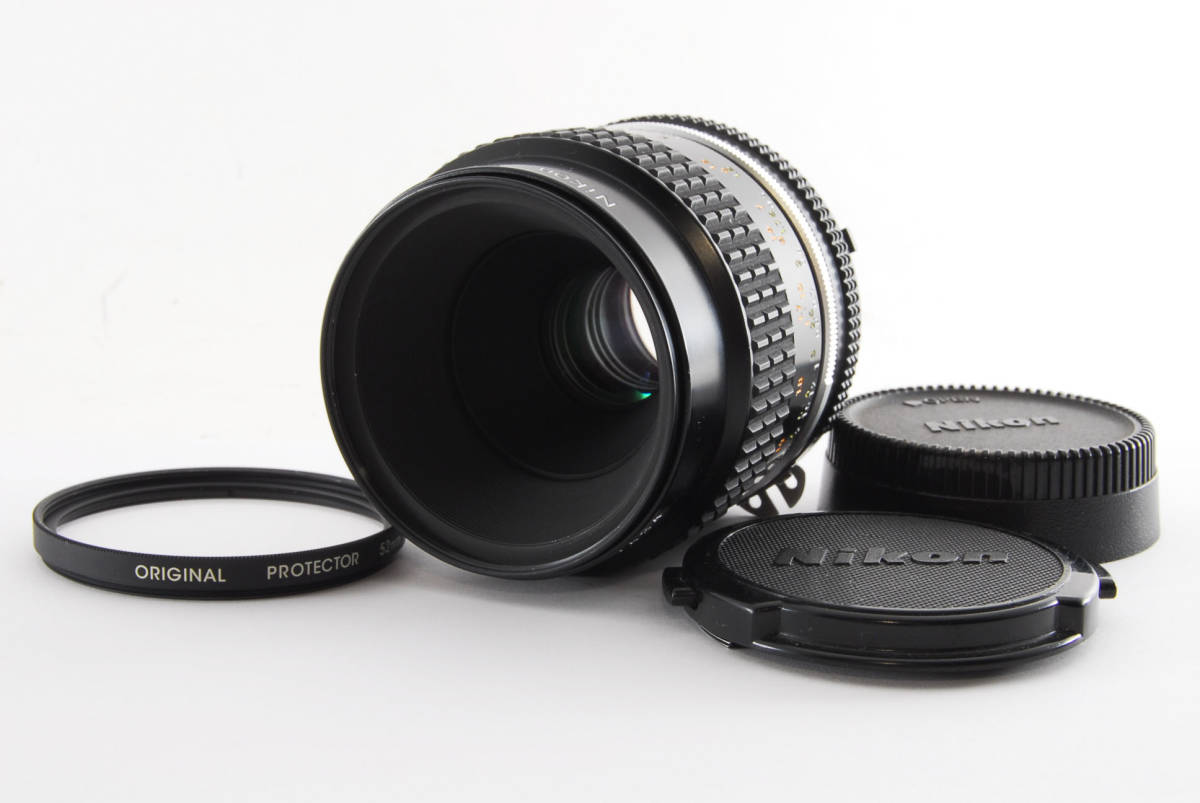★現状品★ NIKON ニコン Ai-s Micro-Nikkor 55mm F2.8 MF 単焦点 マクロ レンズ 保護フィルター付き #838220