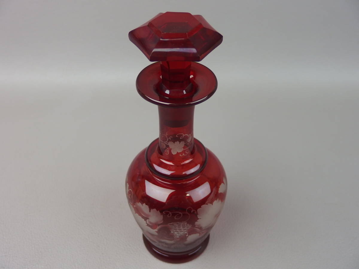 驚きの破格値 MURANO GLASS デキャンタ グラス 5客セット トレー