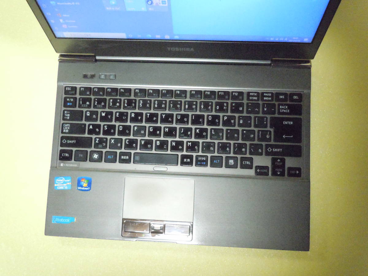 軽っ1.12kg 速っ DYNABOOK R632/F i5 2467M 1.60GHz RAM4GB SSD128GB 13.3inchモニタ Win10pro msOffice2019pro Webカメラ付