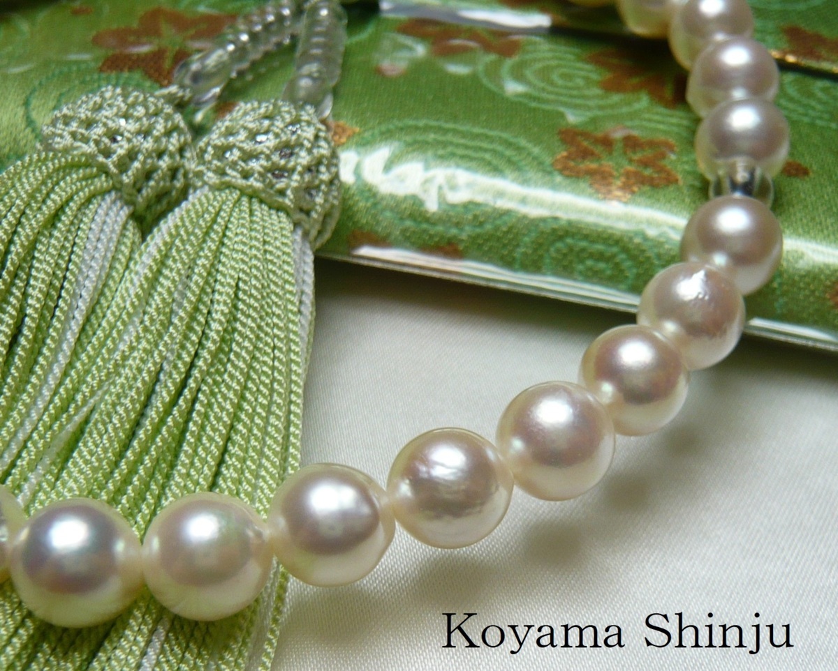 驚きの破格値，限定SALE 小山真珠 １円 古代錦ケース付 美色カラー 大珠8.5-9.0mmあこや本真珠数珠(数珠)｜売買されたオークション情報、yahooの商品情報をアーカイブ公開 - オークファン 数珠