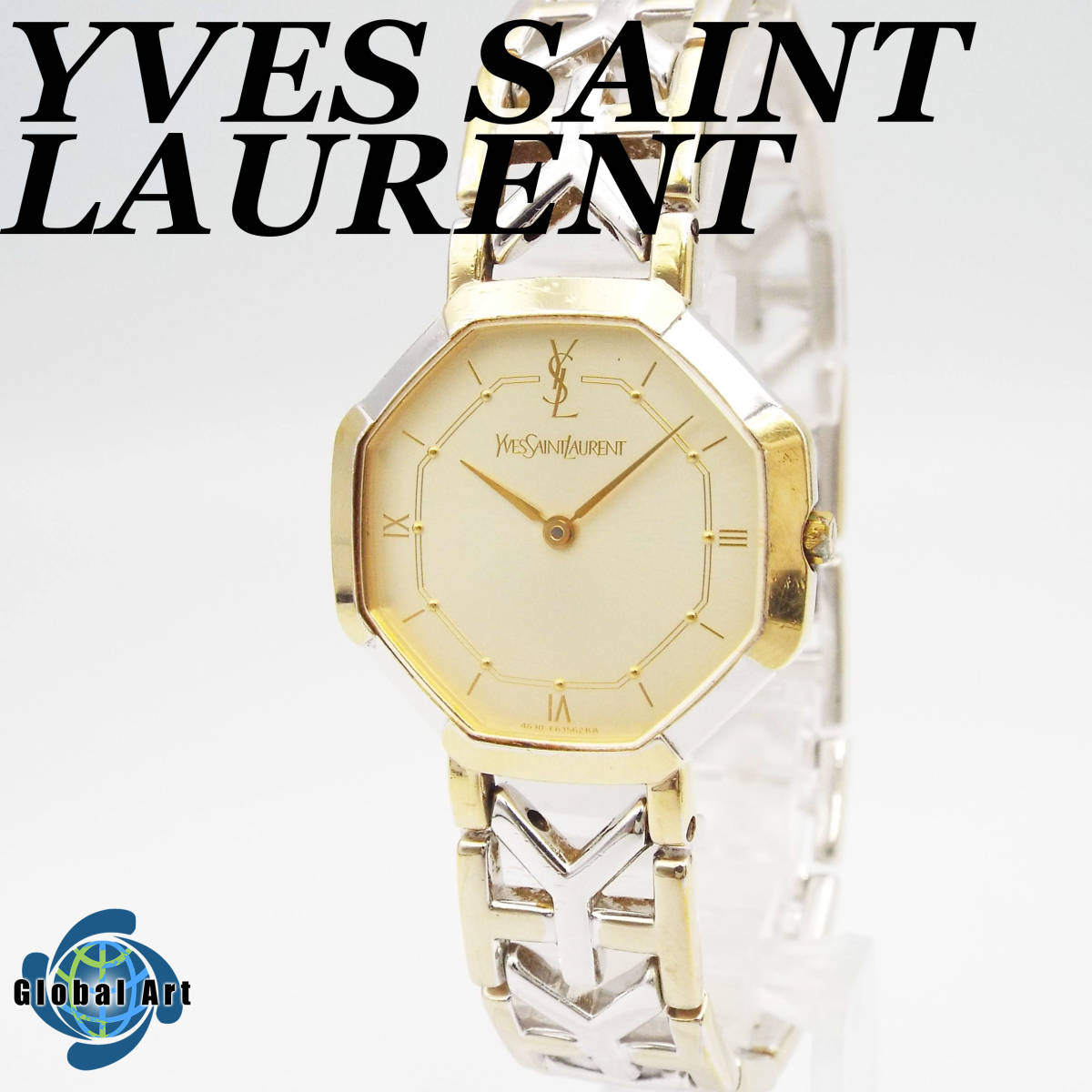 あ08130/Yves Saint Laurent イヴサンローラン/オクタゴン/クオーツ