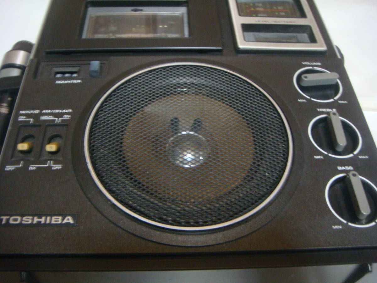昭和レトロ・ジャンク東芝 ラジカセ ACTAS-560 マイク付き ジャンク