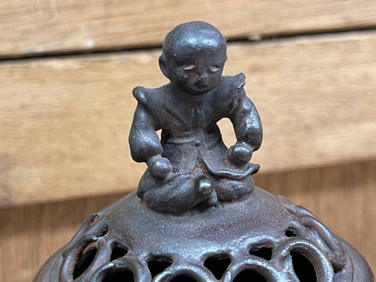 高岡銅器 大森孝志作 香炉 蝋型青銅 雑貨 共箱付 三脚香炉 蝋