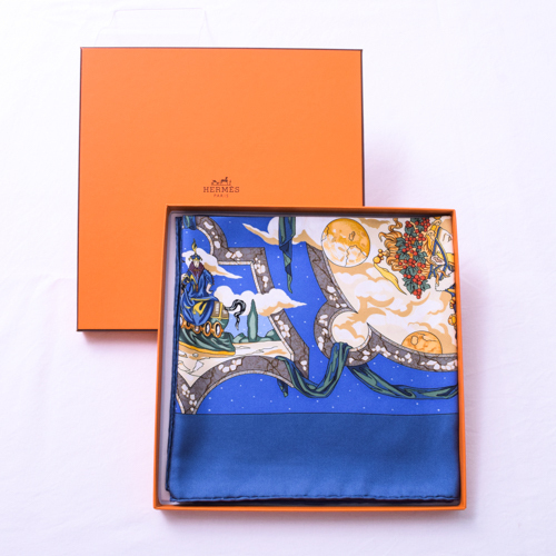 極美品】 エルメス HERMES スカーフ カレ 90 シルク CAVALIERS DES
