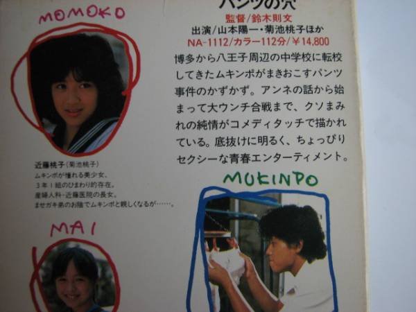 Vhs 菊池桃子 パンツの穴 山本陽一 青春 売買されたオークション情報 Yahooの商品情報をアーカイブ公開 オークファン Aucfan Com