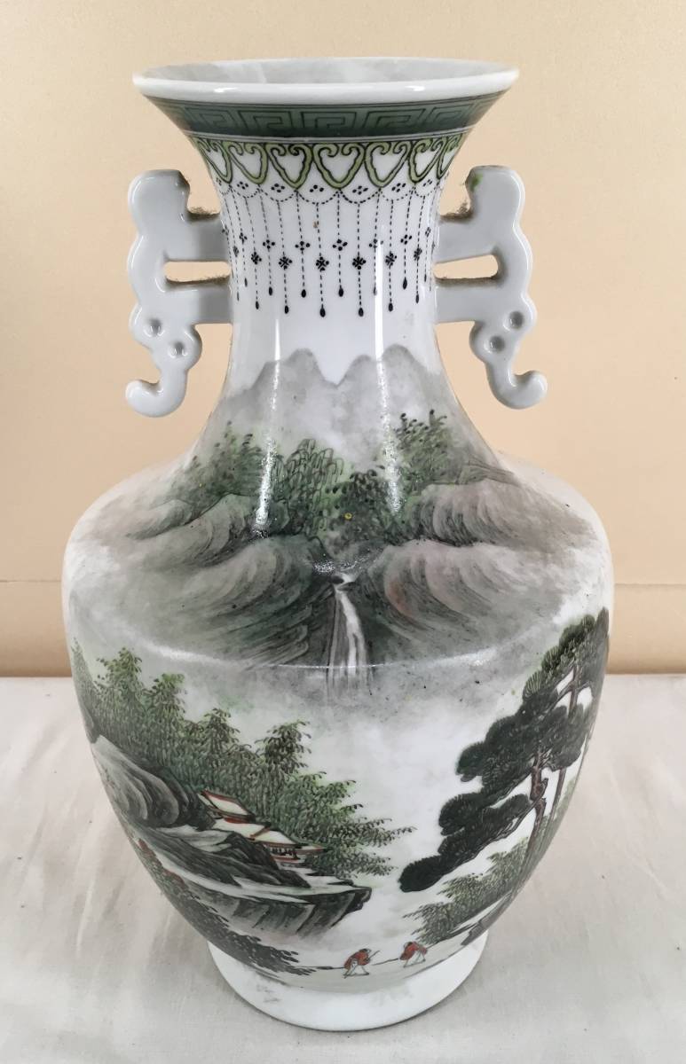 壷●唐物白釉珍獣多口瓶 古い花器 花生け 壺 古玩 中国 時代物 骨董品 希少■ 中国古玩 時代物 故宮保管委員会 唐物 壺の 緑釉 壺の値段