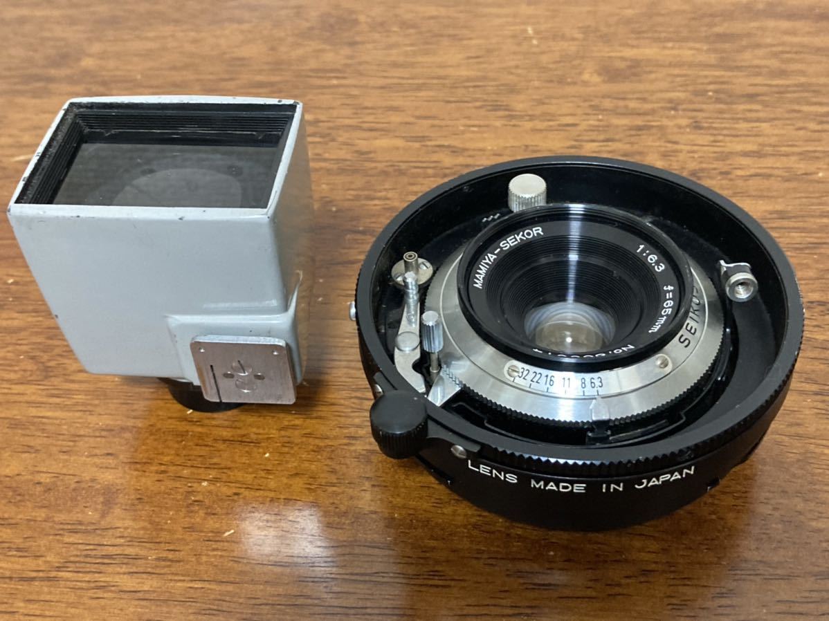 マミヤプレス用 MAMIYA SEKOR 65mm F6.3 ＋ 65mm ファインダー 中古品
