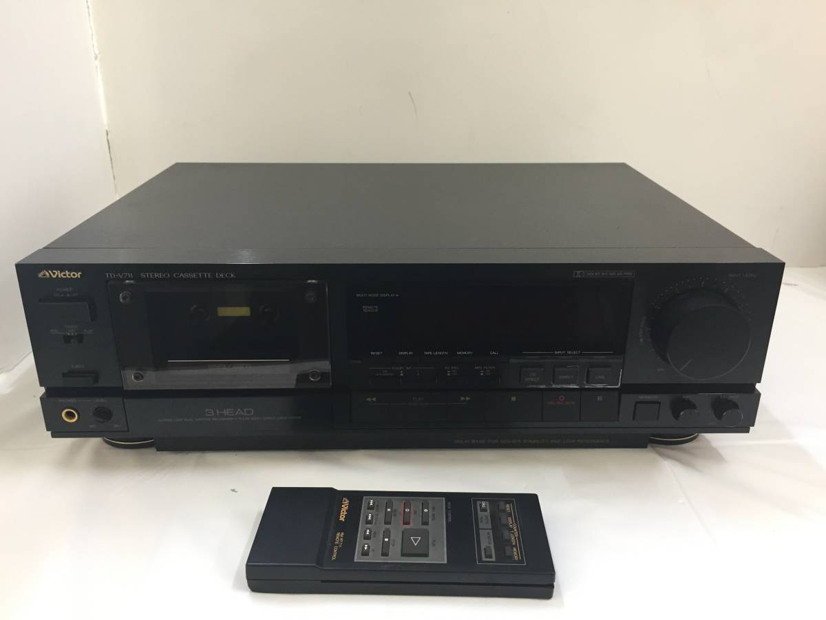 A】Victor ビクター TD-V711 3ヘッドカセットデッキ 10372-0810