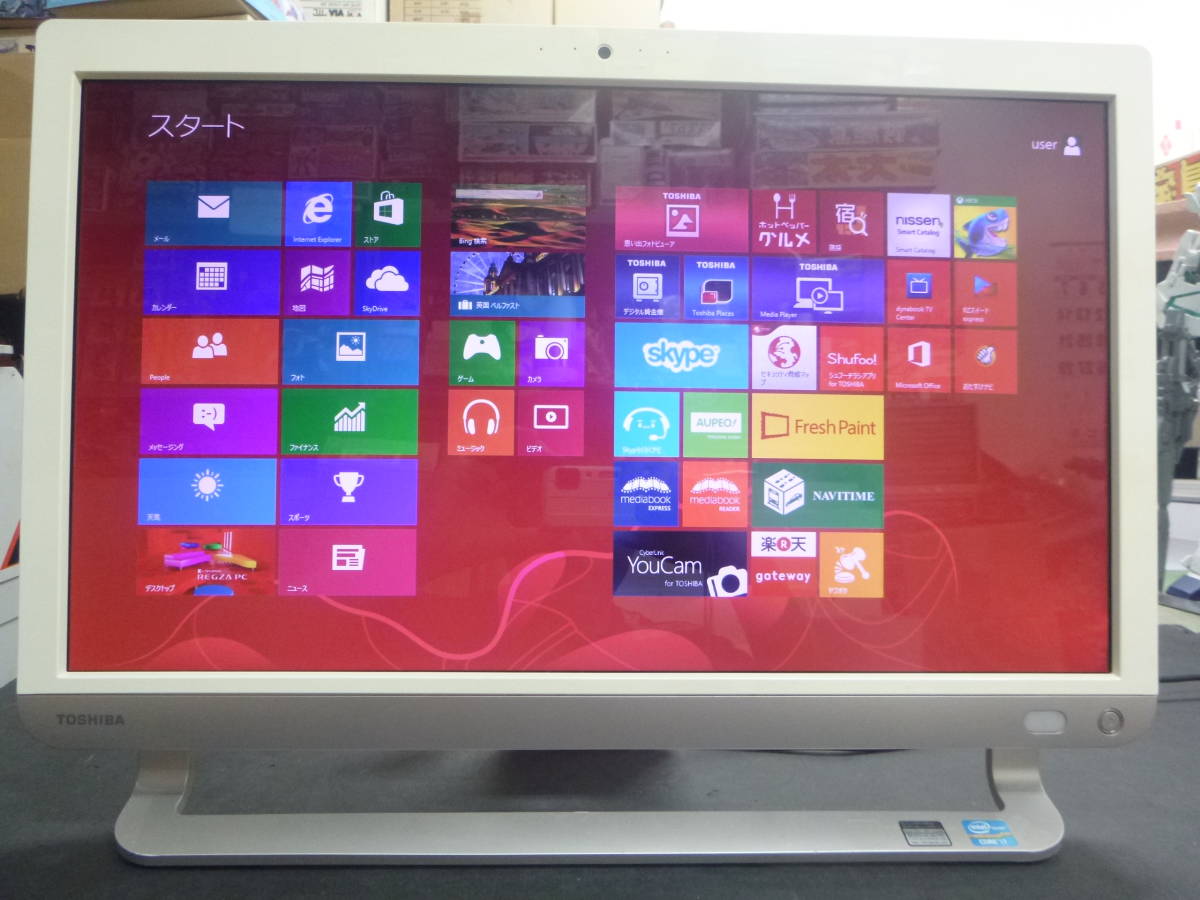 □□東芝 REGZA PC 一体型PC D713/T7JW Core i7 3630QM メモリ8GB 2TB