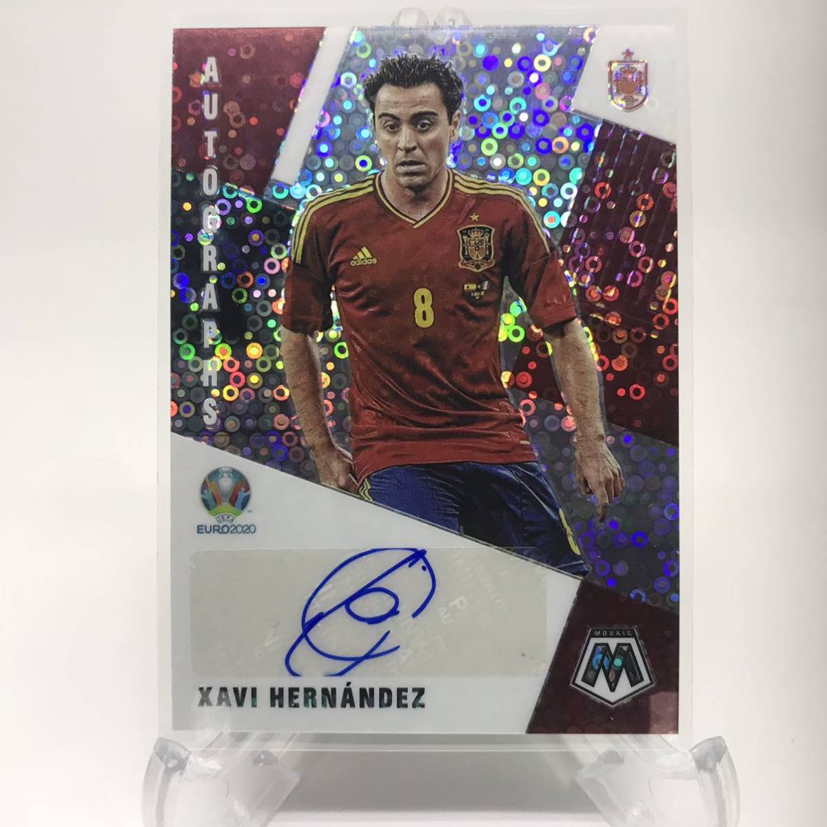 1円スタート☆直筆サイン☆シャビ・エルナンデス☆ 2021 Panini Mosaic EURO 2020 Xavi Hernandez Circles Prizm Auto Spain Autograph