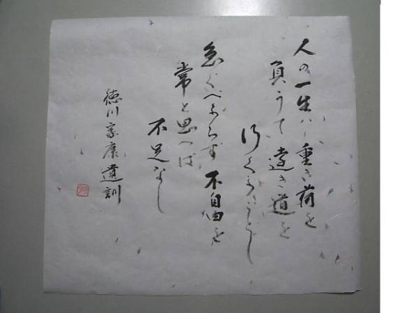 ☆直筆!～畊月書～こうげつ～～徳川家康遺訓～☆書道 掛軸 詩(額、扁額