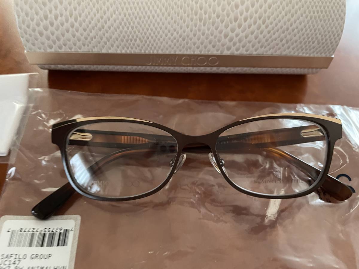 即決 新品 JIMMY CHOO メガネフレーム JC147 眼鏡 メタルフレーム 
