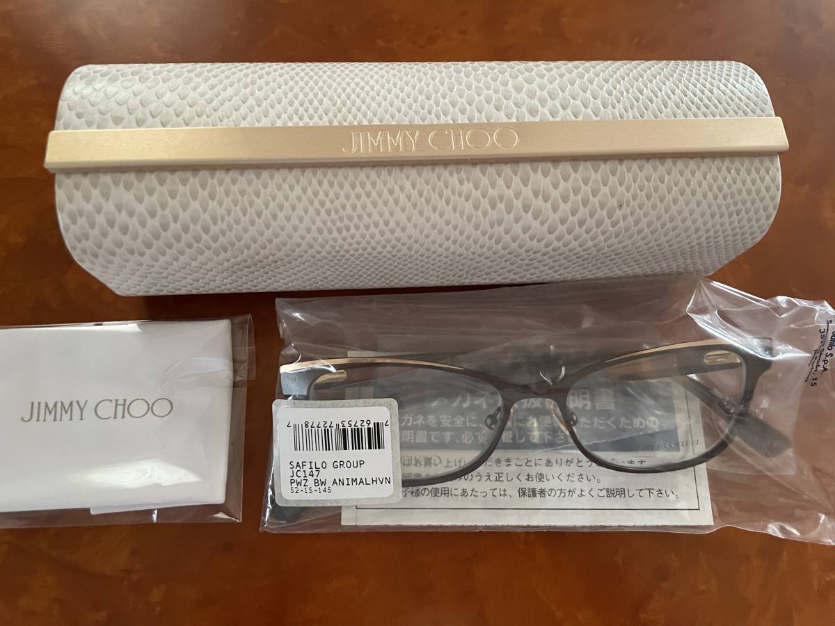 即決 新品 JIMMY CHOO メガネフレーム JC147 眼鏡 メタルフレーム 