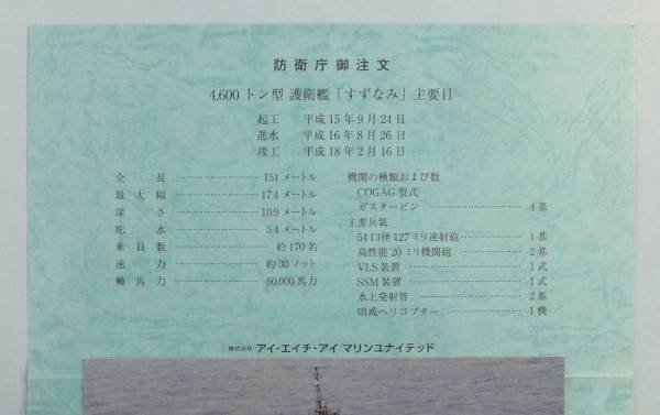 海上自衛隊護衛艦 すずなみ 竣工記念 進水記念就役記念 船 売買されたオークション情報 Yahooの商品情報をアーカイブ公開 オークファン Aucfan Com