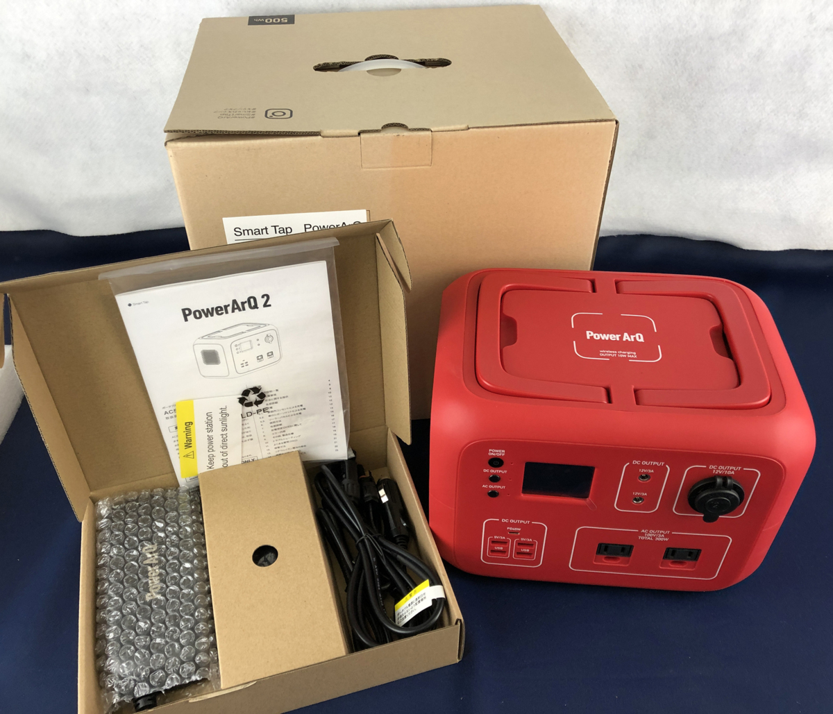 ☆未使用品☆ポータブル電源 Smart Tap PowerArQ 500Wh AC50-RD Red