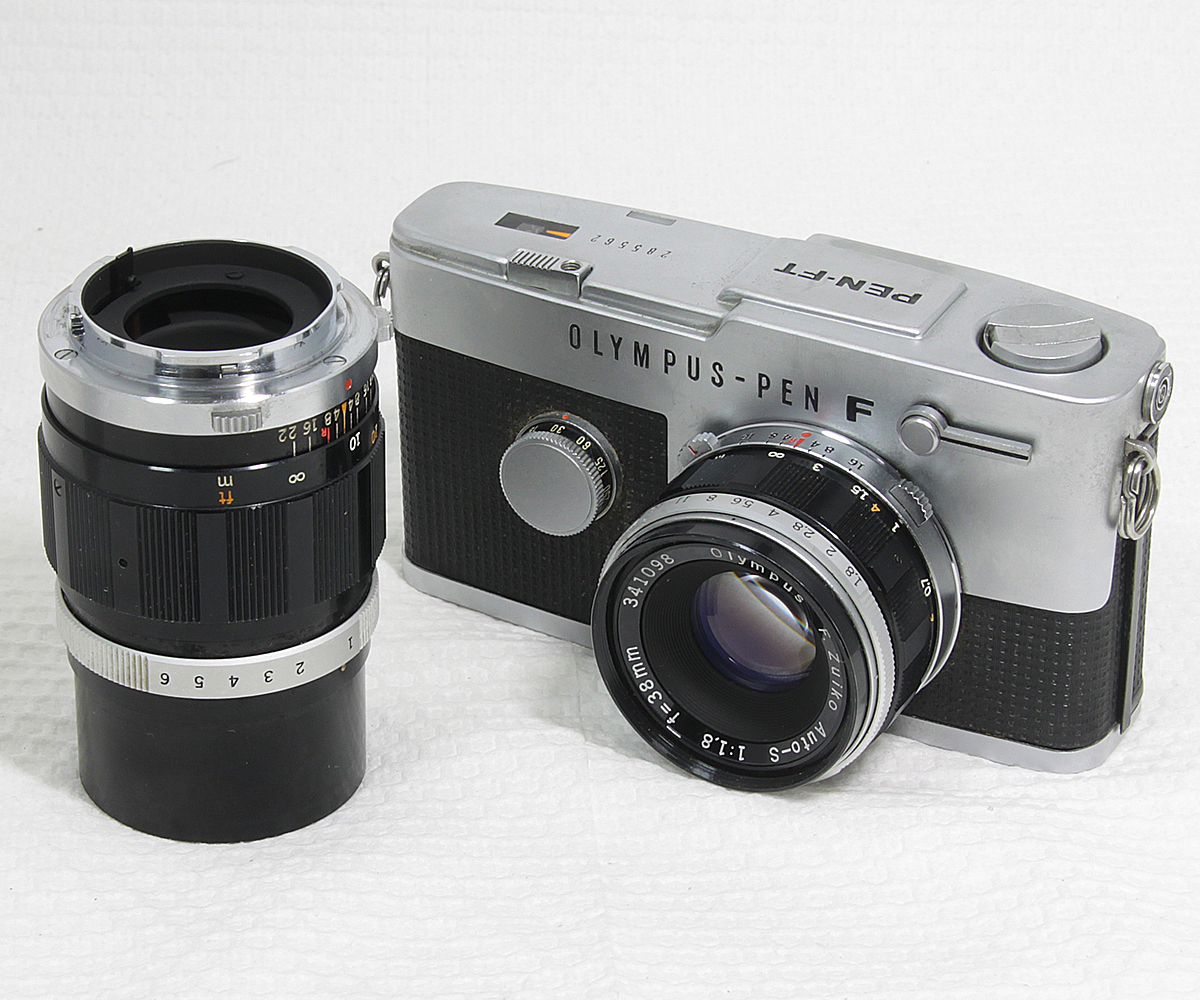 カメラ 作例つき作動品 OLYMPUS PEN FT レンズ2本付き ハーフカメラ