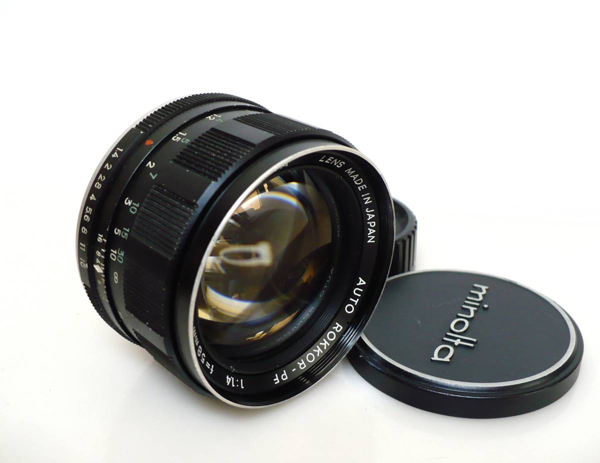 ★MINOLTA(ミノルタ)◆ AUTO ROKKOR-PF 1:1.4 f=58mm ●光学・良品