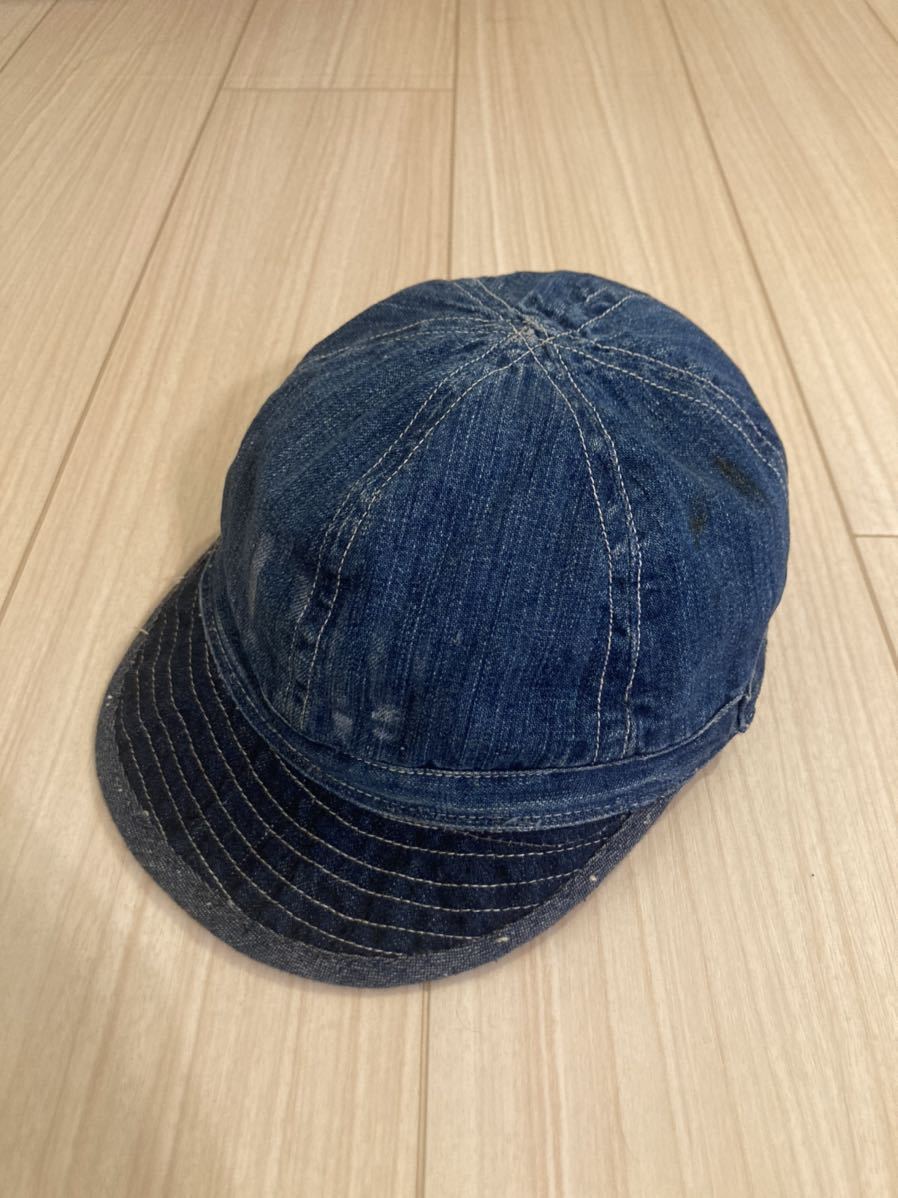 30s 40s 50s プリズナーキャップ オリジナル 6パネル ビンテージ ステンシル PW ワークキャップ メカニカルキャップ WW2