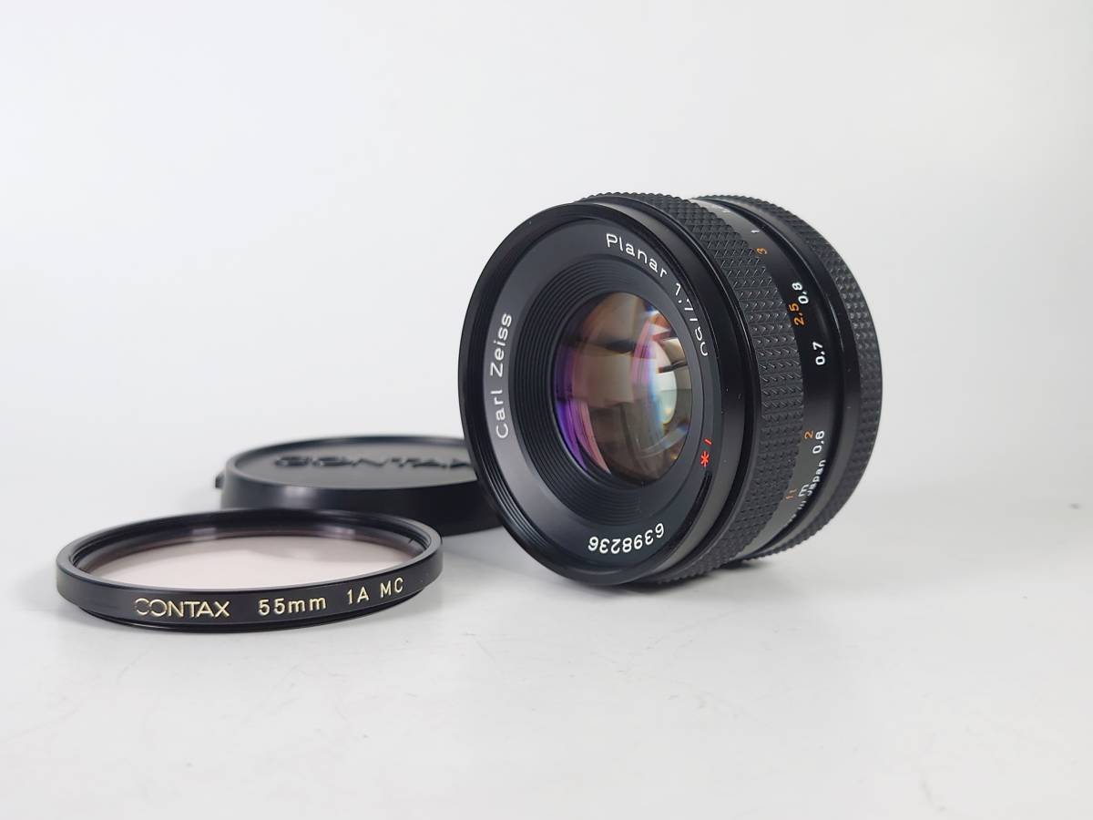 1スタ 美品 Carl Zeiss Planar 50mm F1.7 T* CONTAX コンタックス
