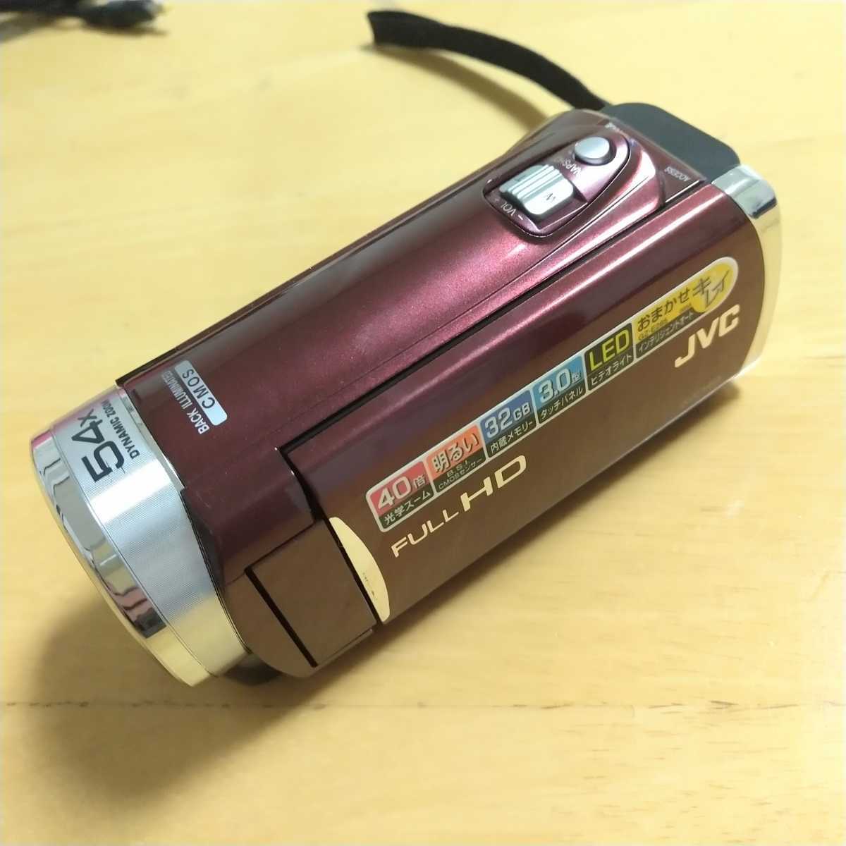 JVC ビデオカメラ GZ-E265 中古美品 JVC GZ-E265 Everio ピンク