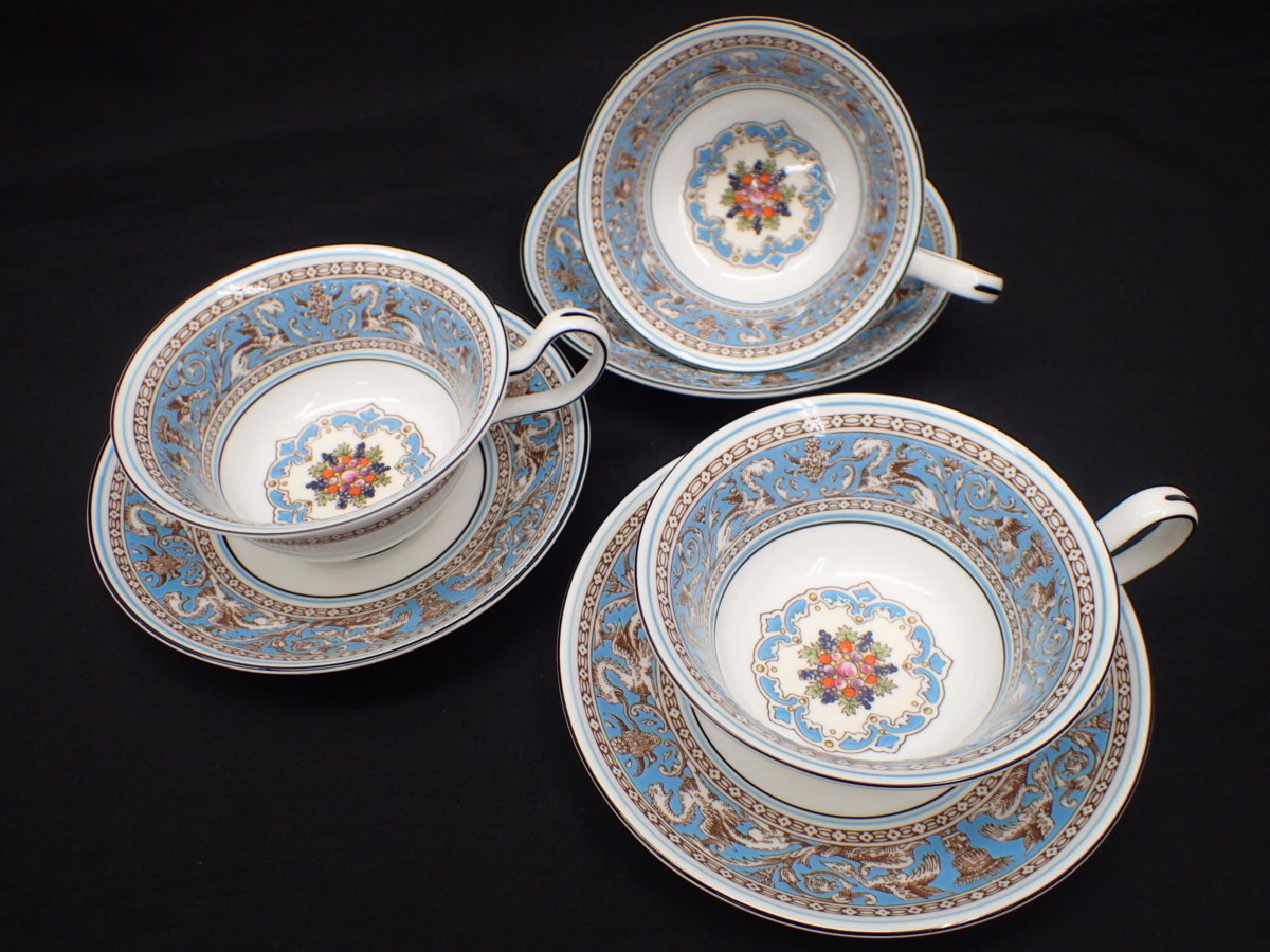 ウェッジウッド フロレンティーン ターコイズ プレート 20.5cm 2枚