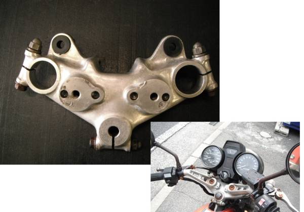 GSX400FSインパルス アルミトップブリッジ（純正 GS40XFGK72(スズキ用 