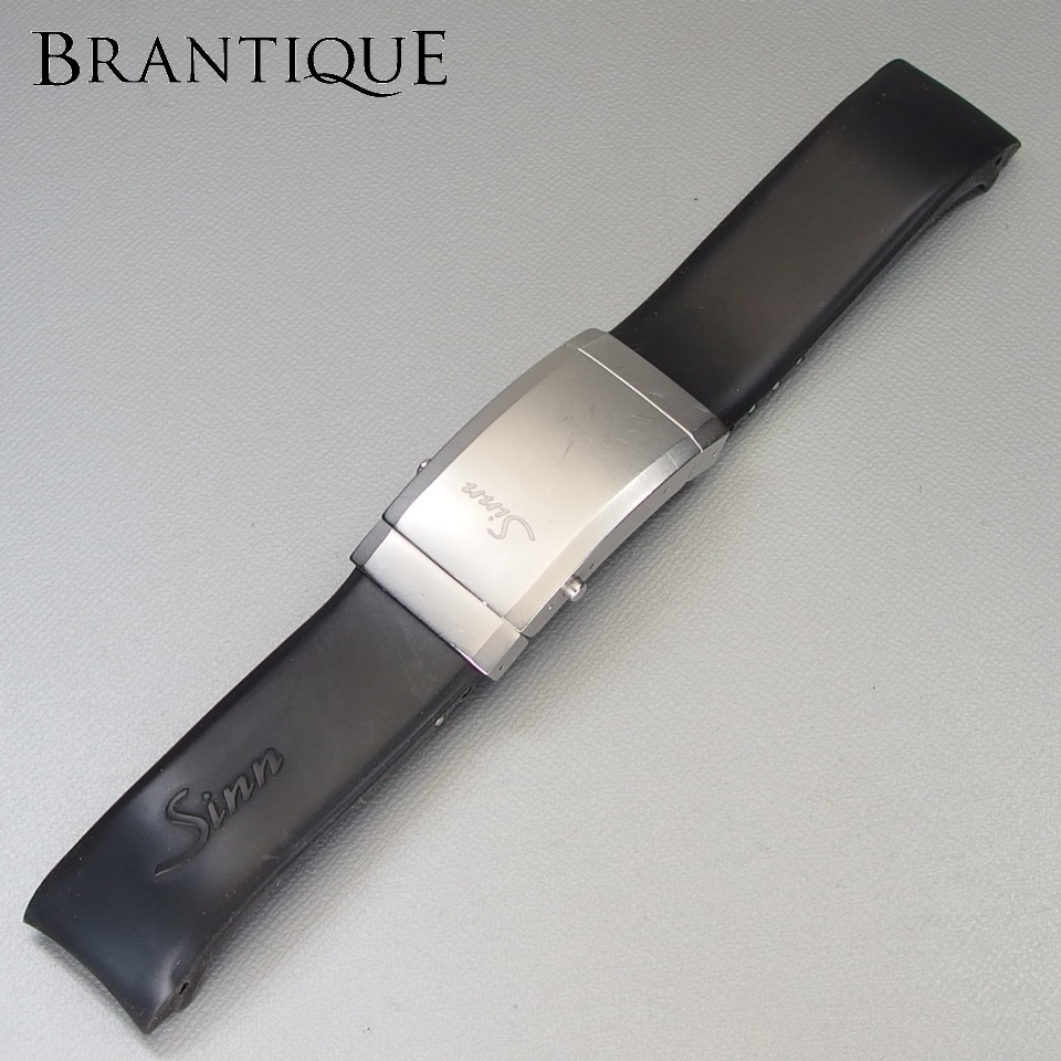 SINN ジン 純正ラバーベルト 純正バックル ラバー/SS ブラックx