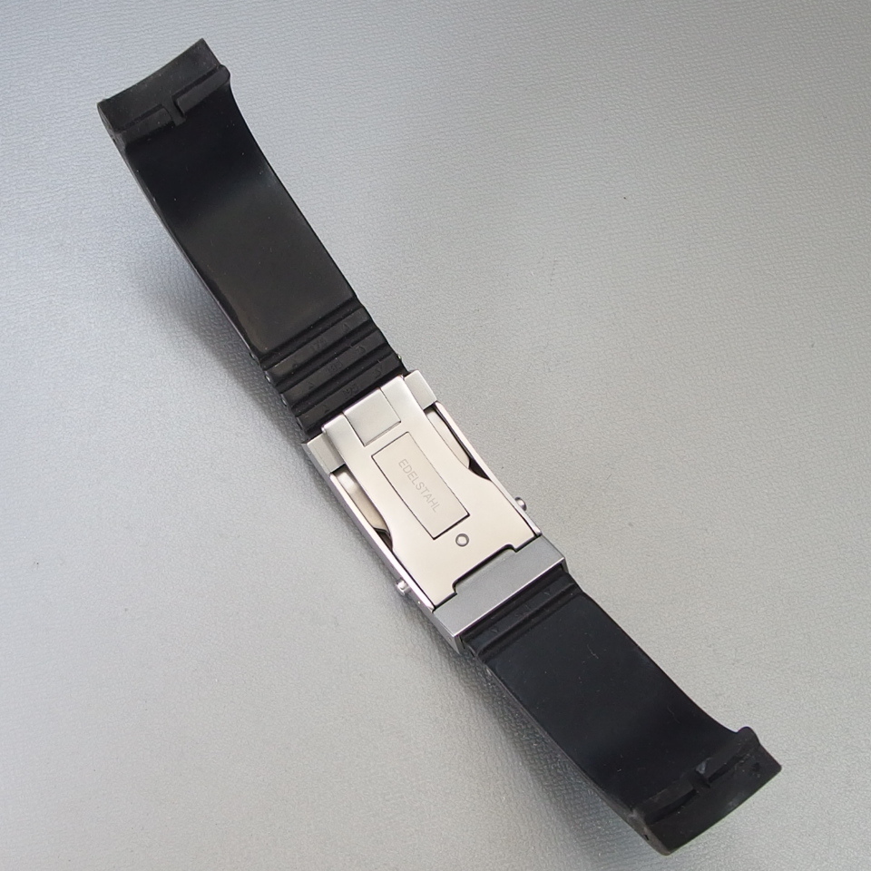 SINN ジン 純正ラバーベルト 純正バックル ラバー/SS ブラックx