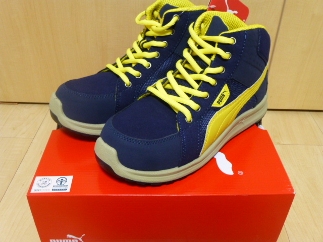〇送料無料 新品未使用 プーマ(PUMA)セーフティシューズ 安全靴 63.351.0 ライダー ブルー ミドル 26.0