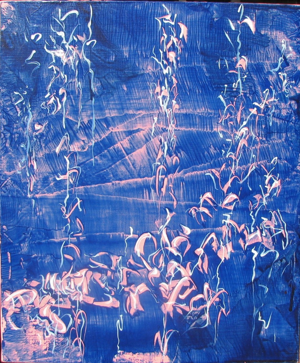 ブラッシュストロークの現代美術作家，大澤哲郎「untitled to-233」8号