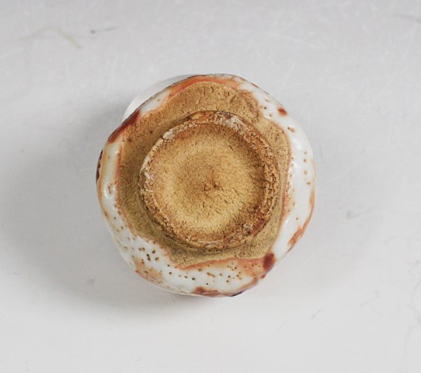加藤芳比古 作 ねずみ志野ぐいのみ 共箱 酒器 保証品 師：月形那比古