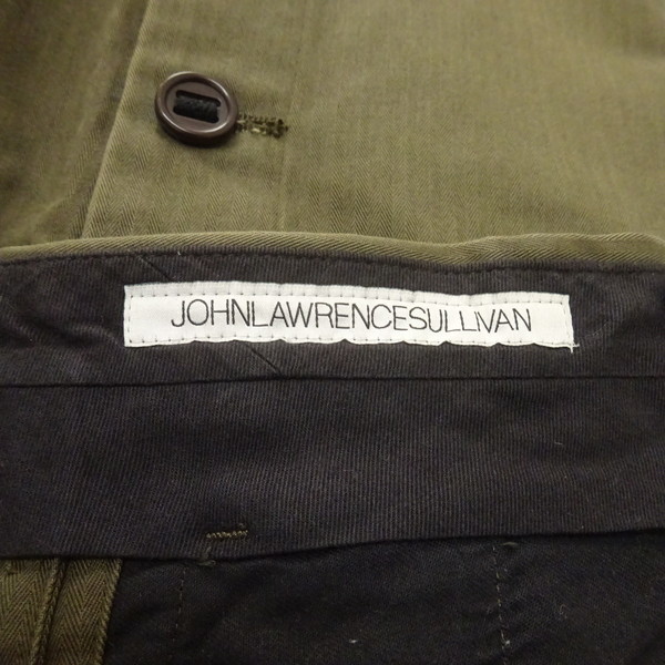 ジョンローレンスサリバン サイドボタン パンツ カーキ JOHN LAWRENCE