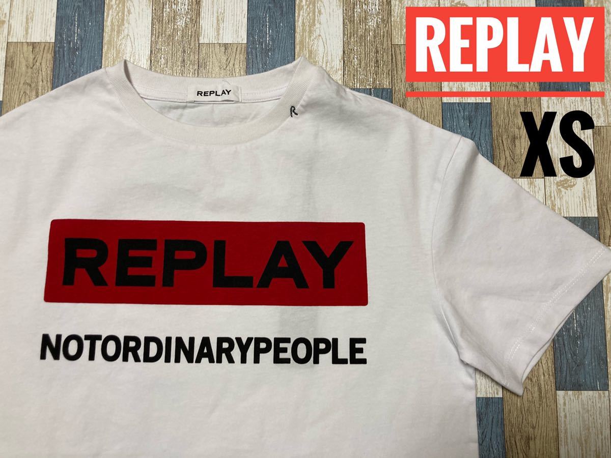 REPLAY/リプレイ 半袖Tシャツ XSサイズ 白 ホワイト タグ付き 未使用 