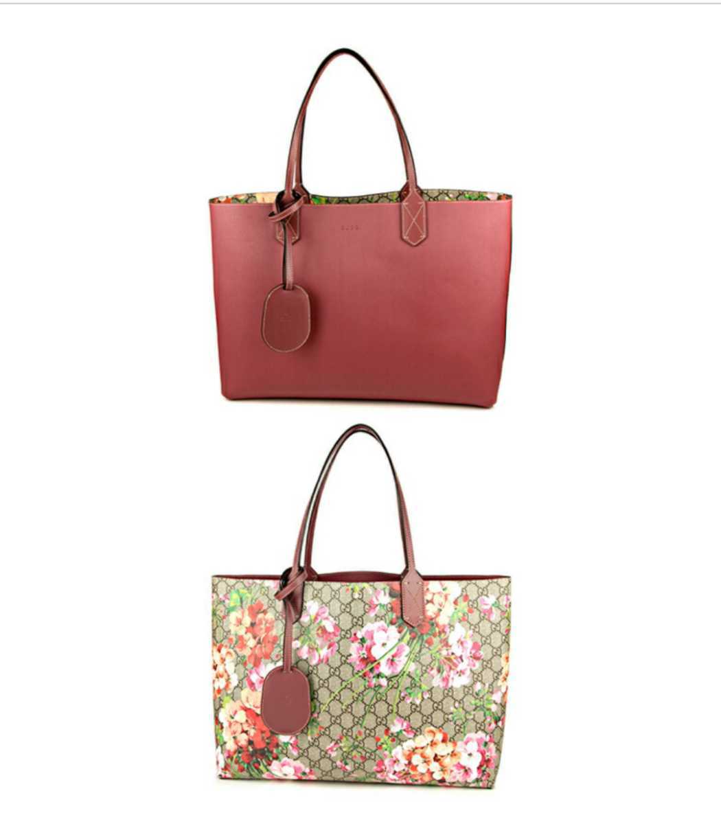☆グッチ☆GUCCI☆リバーシブル トート バッグ☆花柄 GG ブルームス 