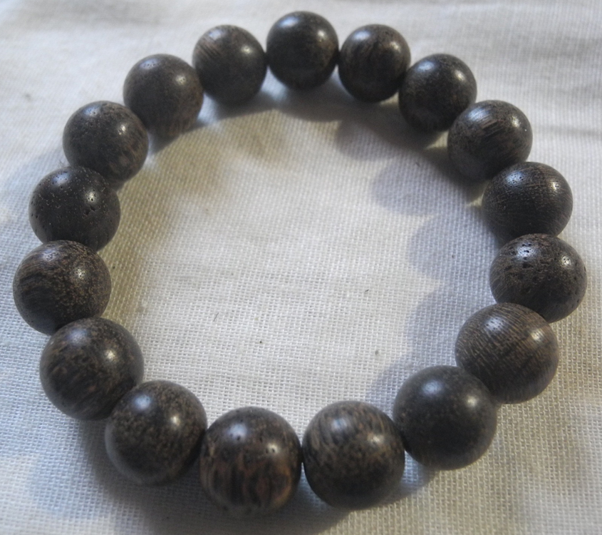 ベトナム産 香木 ブレスレット 数珠 水沈 沈香 本物 12g 11mm 良い香り＆美しい木目 仏具 伽羅 agarwood お香