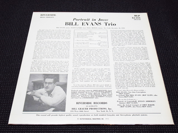 Portrait Bill Evans - Jazz In – in ビル・エヴァンス Trio EVANS