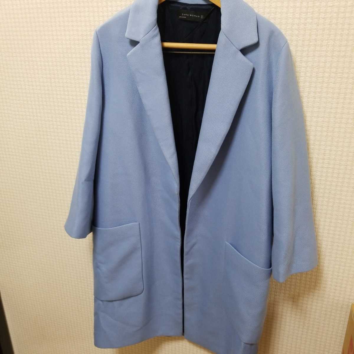 Zara チェスターコート コート 水色 L レディース コート 売買されたオークション情報 Yahooの商品情報をアーカイブ公開 オークファン Aucfan Com