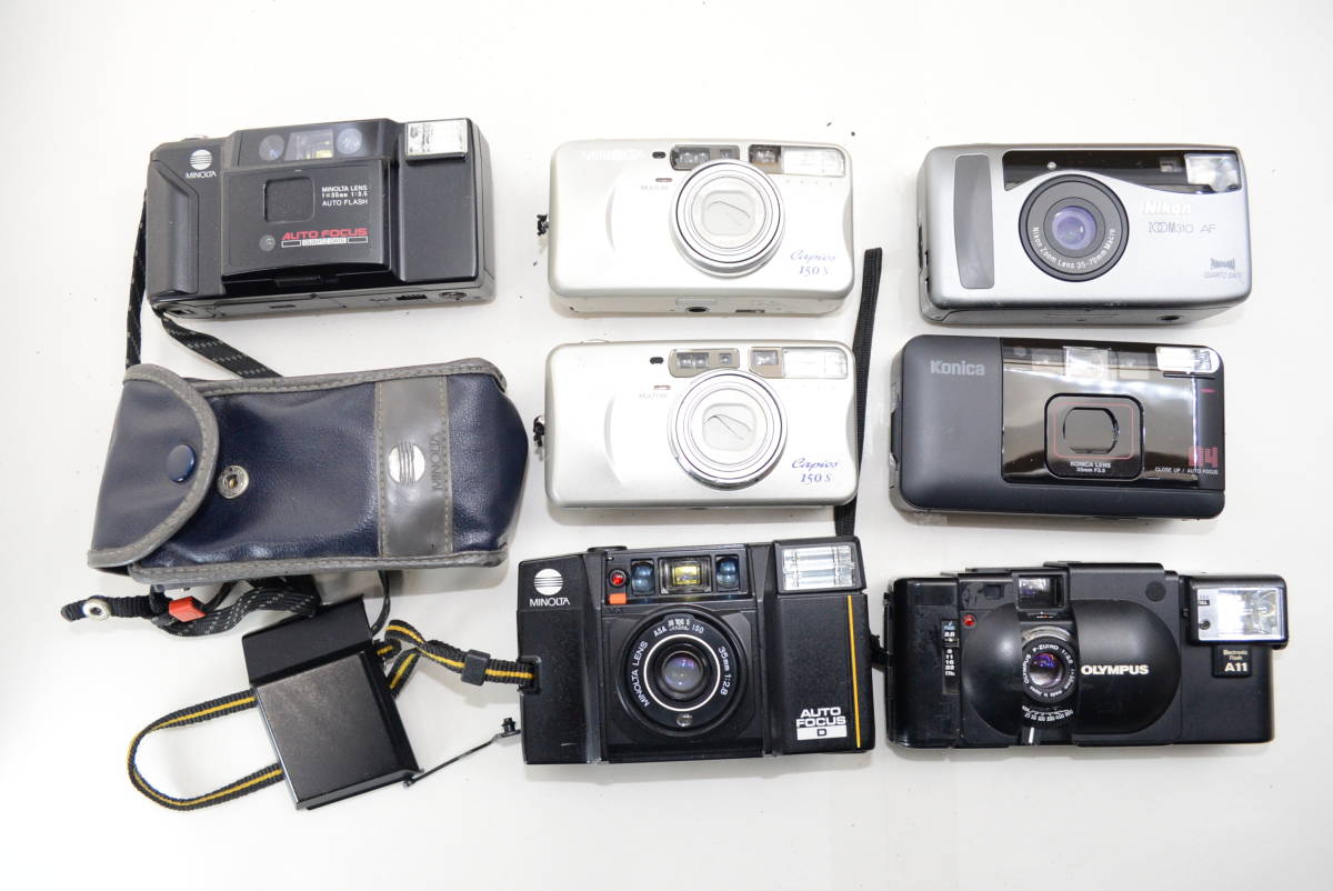コンパクトフィルムカメラ 7台まとめて olympus XA/konica A4/nikon