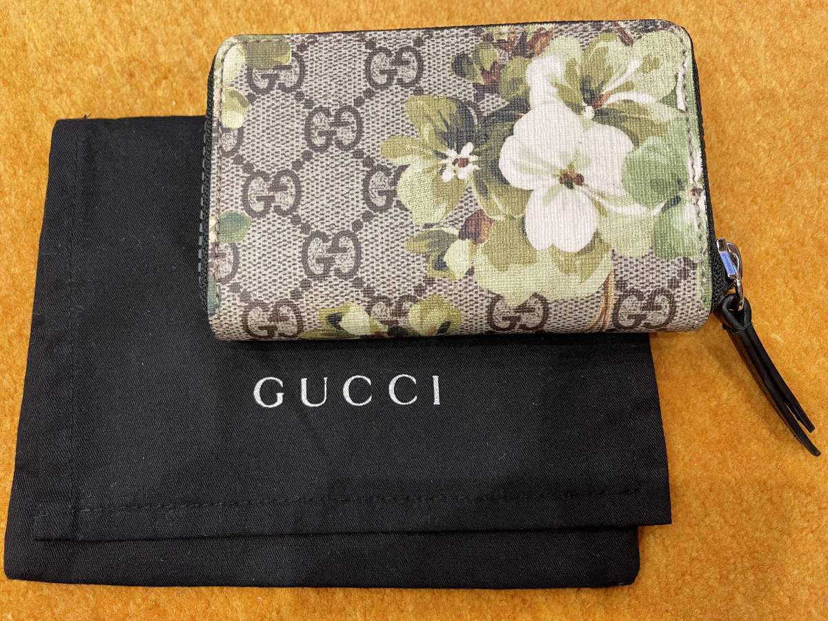 レディース GUCCI ブルームス 花柄 カードケース 折り財布