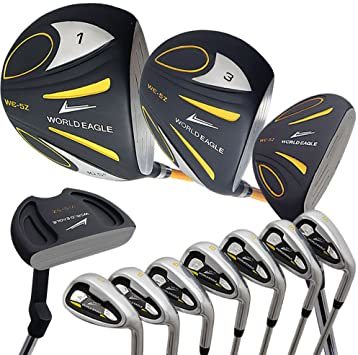 黒 WORLD EAGLE(ワールドイーグル) 5Z メンズ ゴルフ クラブ フルセット ブラック 右用 フレックスR WE-5 ワールドイーグル WE-5Z ブラック メンズ 13点（11本）クラブ