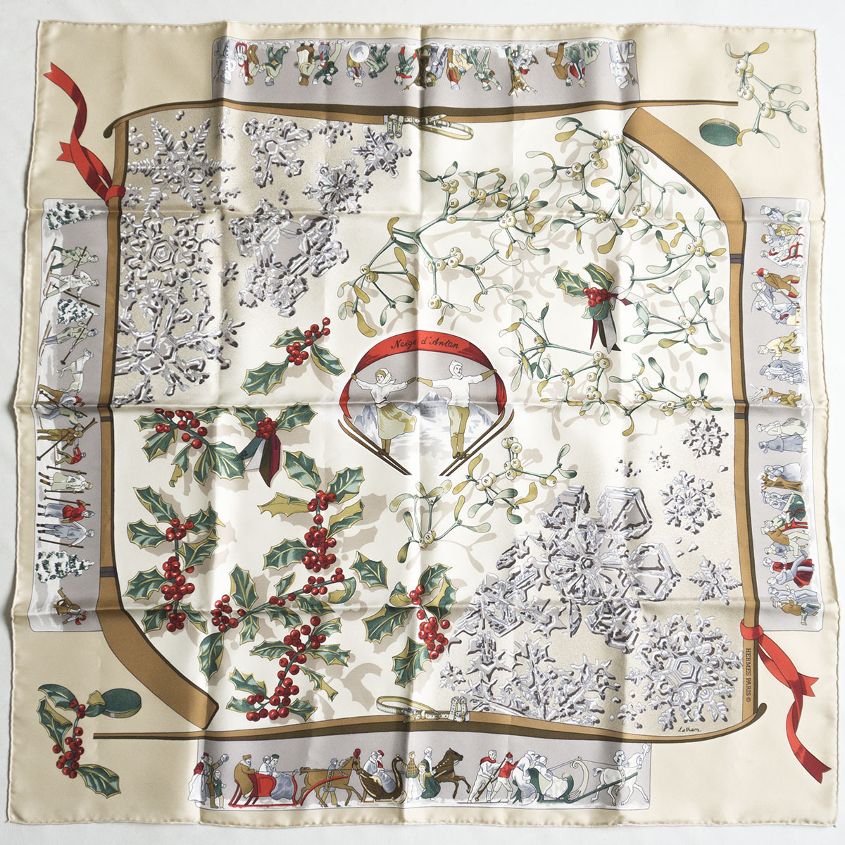 Neige d'Antan エルメス カレ90 Hermès スカーフ 去年の雪 Scarf 0 II