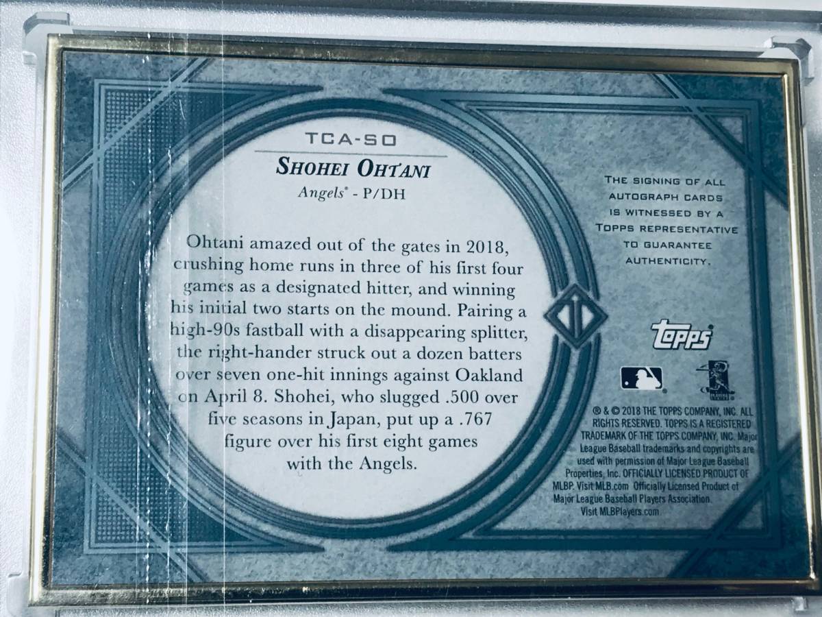 ルーキーカード 大谷翔平 MLBカード 2018 Topps Transcendent 