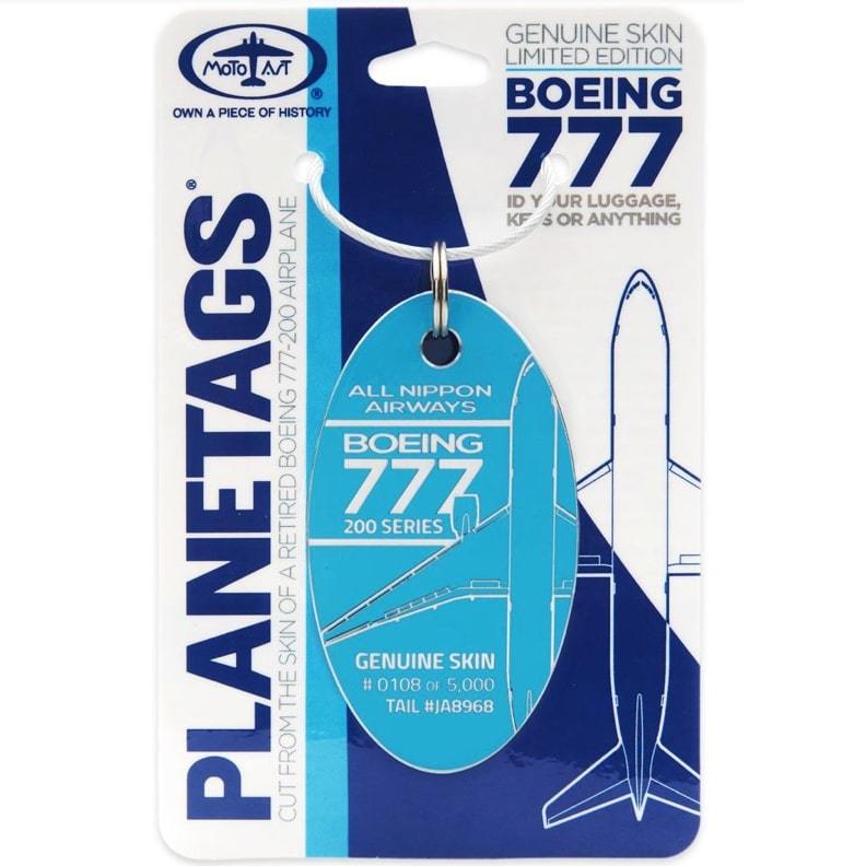 PLANETAGS B777 JA8968 ANA プレインタグス 全日空 機体キーホルダー ボーイング Light blue 水色