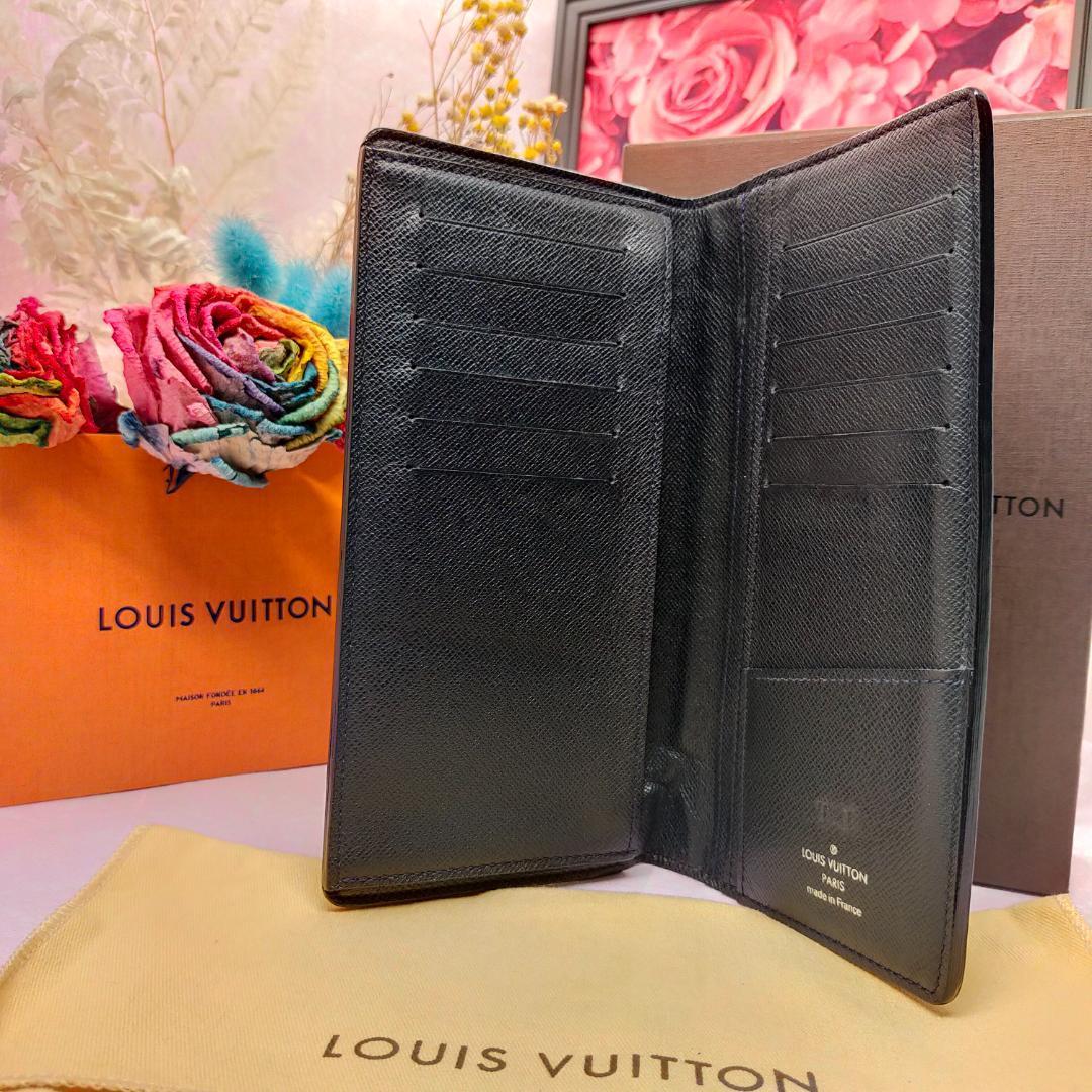 ルイヴィトン タイガ ポルトフォイユ・ブラザ 長財布 ノワール Mens