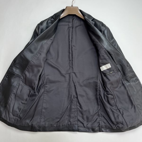 EDIFICE エディフィス レザージャケット ／40 シックな大人の高級感】EDIFICE/エディフィス テーラードジャケット