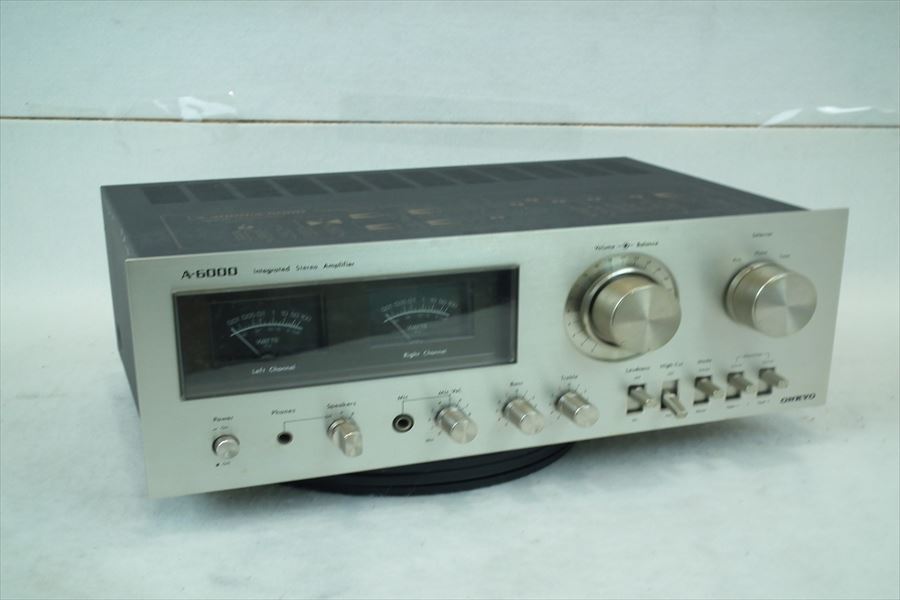 ONKYO プリメインアンプ A-6000 動作品 ☆ ONKYO オンキョー A-6000 アンプ 元箱付き 中古 現状品 211007G2546