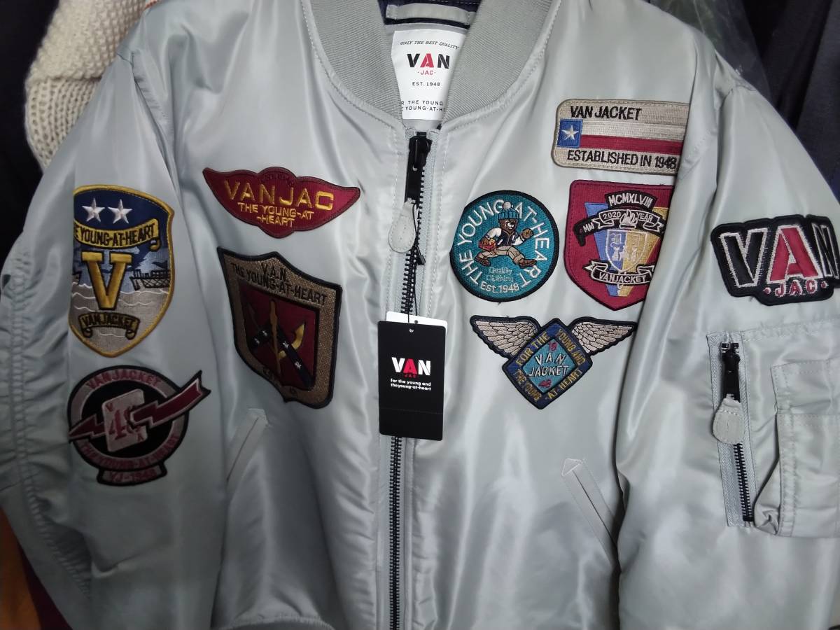 VAN JAC プレミアム MA-1 グレー LL デッドストック 新品 J.PRESS kent